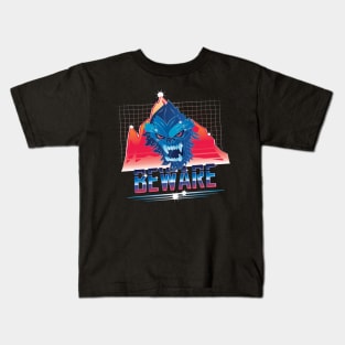 Retro 80's Beware The Yeti Kids T-Shirt